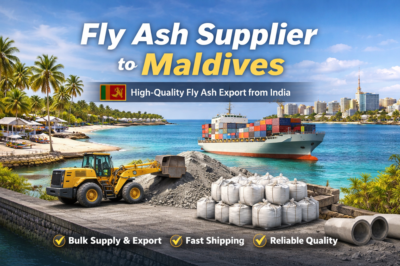 Bulk Fly Ash Supply in Maldives