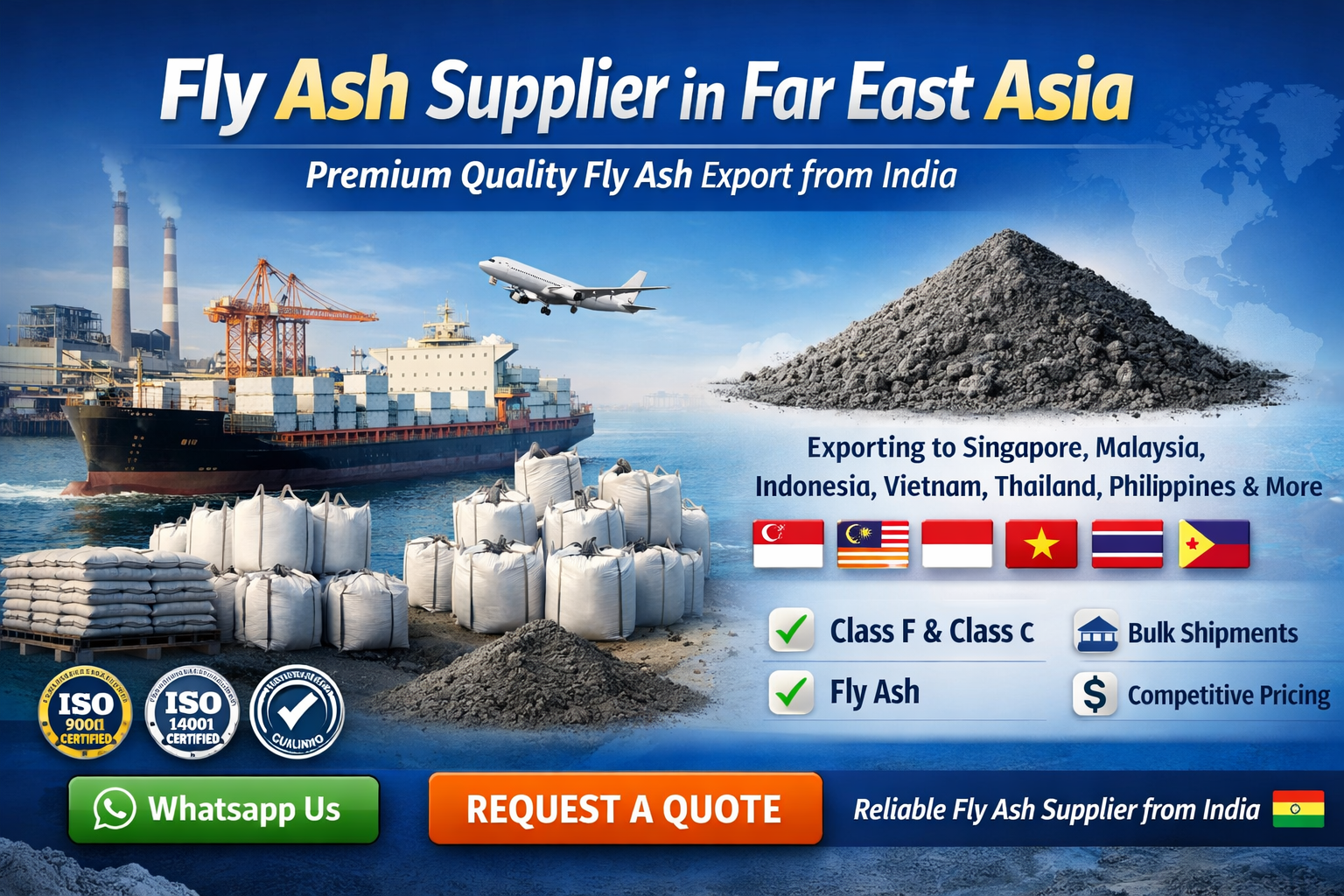 Fly Ash Supplier in Far East Asia