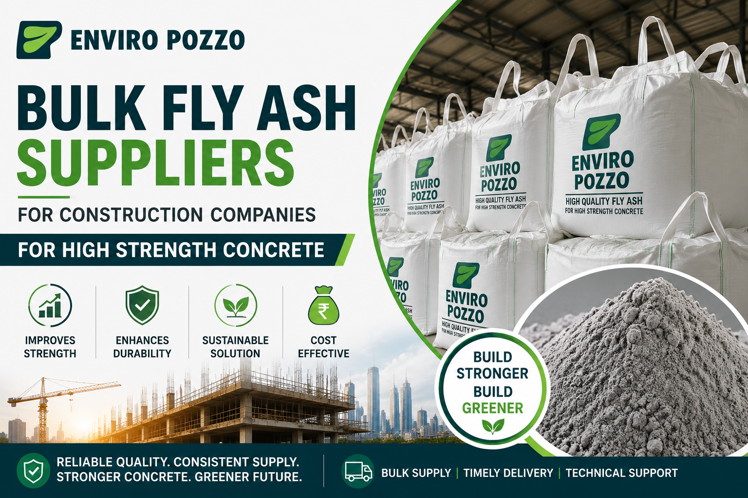 Bulk Fly Ash Suppliers in India for Construction Projects