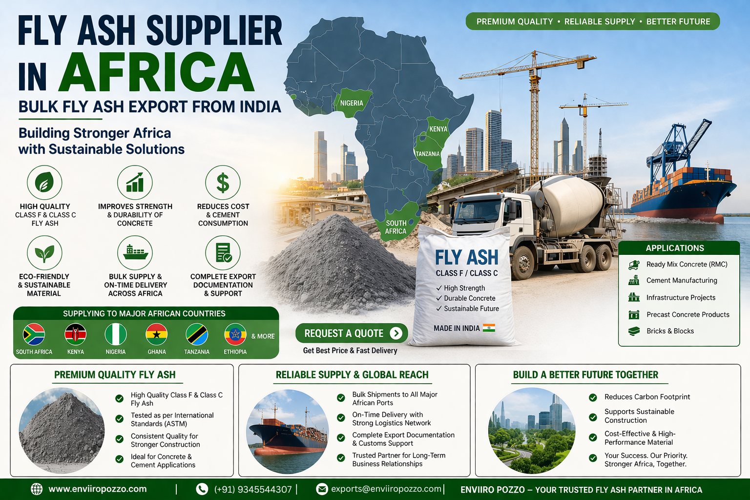 Fly-Ash-Supplier-in-Africa Fly Ash for Construction Africa Fly Ash Export from India to Africa Class F Fly Ash Africa Fly Ash for Cement Industry Africa