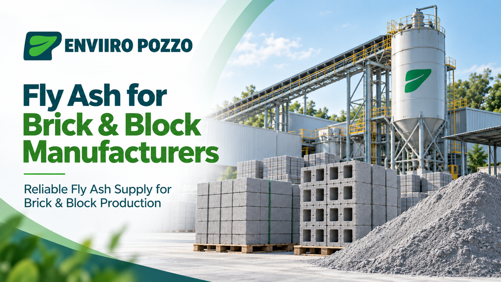 Fly ash for brick and block manufacturers - Enviiro Pozzo classified fly ash