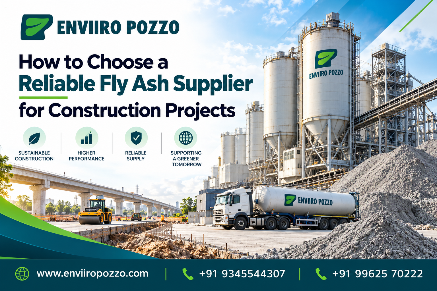 Reliable fly ash supplier for construction projects – Enviiro Pozzo